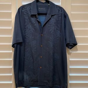 Vintage Tommy Bahama navy blue shirt